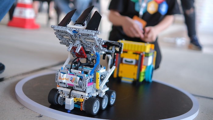 LEGO Sumo Robot competition in action