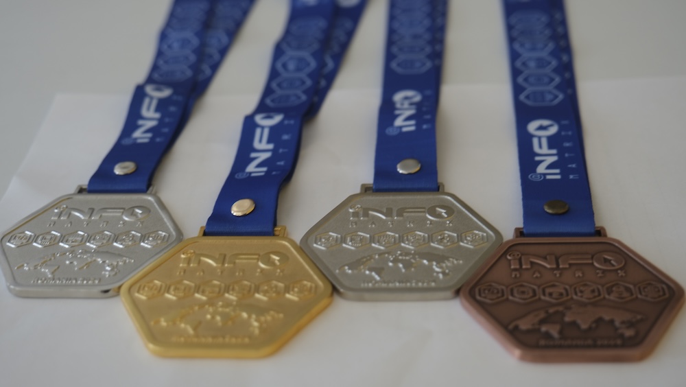 Infomatrix medals awarded at a previous World Finals